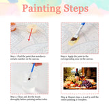 Auremi Fruit Paint by Number Kits for Adults,Red Wine Paint by Number on Canvas with Frame DIY Painting with Number Acrylic Oil Paint Kits for Home Decor 8x12 Inch Auremi