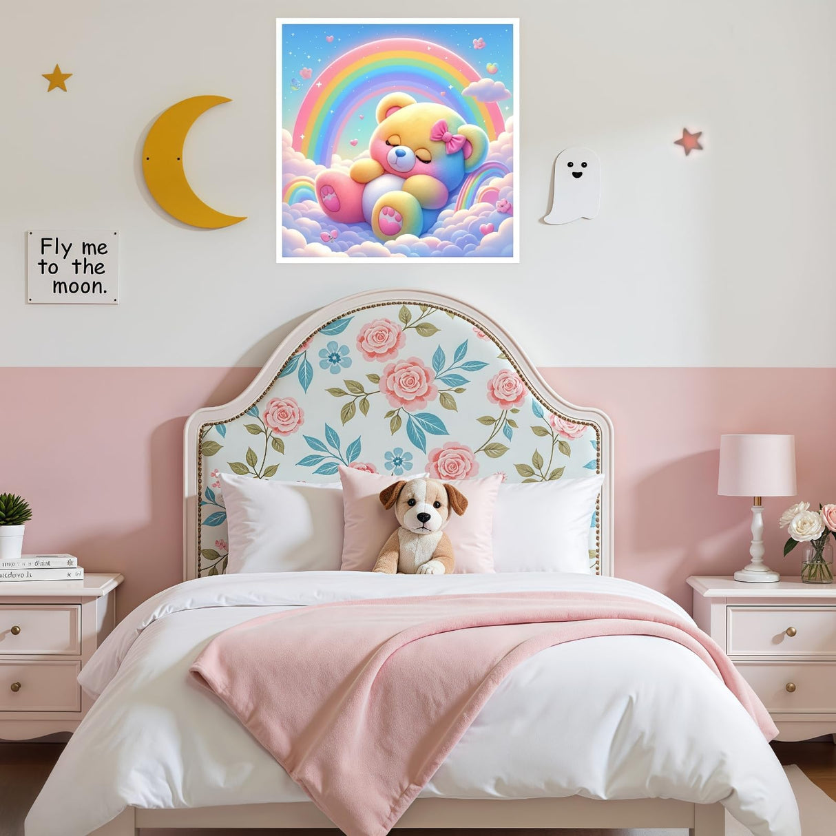 5D Diamond Painting Kits for Adults, Rainbow Bear Diamond Art Kits for Adults Beginner, DIY Full Drill Diamond Dot Gem Painting for Home Wall Decor 13.78x13.78inch BYGFHLYW