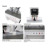 BREVELTION 110V Pneumatic Hinge Machine Woodworking Hinge Drilling Machine for Drilling Processing of Cabinets Wardrobes 48-6 Combined Drill 1.5KW*2 Double Station BREVELTION