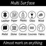 Black Paint Markers Pens - Single color 6 Pack Permanent Oil Based Paint Pen, Medium Tip, Quick Dry and Waterproof Marker for Rock, Wood, Fabric, Plastic, Canvas, Glass, Mugs, Canvas, Glass Overseas