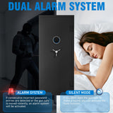 15-20 Gun Safe, Large Gun Safe for Rifles and Pistols, Unassembled Rifle Safe with Adjustable Shelf & Gun Rack, Gun Safe for Home and Shotgun, Quick Access Gun Cabinet with Mute Function & Dual Alarm Riflevault