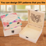 GNIEMCKIN 6 Pack Wooden Box, Unfinished Unpainted Wood Boxes for Crafts, DIY Projects, and Jewelry Storage (7x7x3 inch) GNIEMCKIN