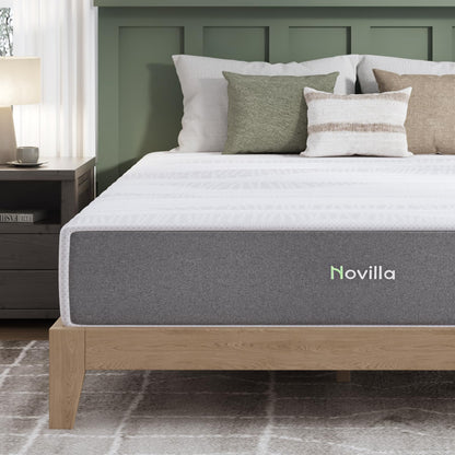 Novilla Twin Mattress, 12 Inch Gel Memory Foam Mattress Twin in a Box, Breathable Soft Cover for Cool, Peaceful Sleep, Medium Firm Feel with Contour Support & Motion Isolation