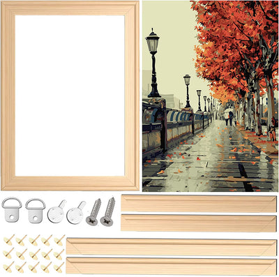 2 Pack 8"x 10" DIY Wood Canvas Stretcher Bars, Canvas Frames Kit-Easy to Assemble,Wooden Frames Kit for Oil Painting,Diamond Painting，Embroidery Stitch and Needlepoint Arts Supplies