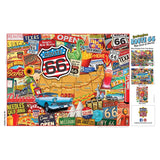 MasterPieces - 550 Piece Jigsaw Puzzle, Route 66 Main Street of America, Fun for Adults, Family, Kids, 18" x 24" Masterpieces