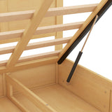Harper & Bright Designs Natural Queen Lift Up Storage Bed with 2 Drawers Harper & Bright Designs