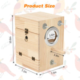 Rypet Transparent Bird Nest Boxes, Wood Parakeet Nesting Box for Cage, Upright Bird Nest Breeding Box with Perch Bird Cage House for Parakeet Lovebirds Budgie Finch Parrotlets Canary L Rypet