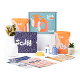 Sculpd - The Original Pottery Starter Kit - Complete Air Dry Clay Beginner Set for 2 Adults: Includes Sculpting Tools, Gloss Varnish, Paint Brushes, Guide, Video Tutorials & More - Gift, Arts Crafts Sculpd