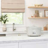 Crock-Pot 7 Quart Cook and Carry Slow Cooker with Touch Control, 4 Pre Programmed Settings, Removable Stoneware, and Locking Lid, Mushroom Crock-Pot