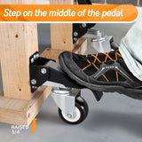 SOLEJAZZ Workbench Caster kit 660 LBS Heavy Duty Retractable Casters Workbench Wheels All Steel Construction Urethane, Bonus Install Template, 4 Casters SOLEJAZZ