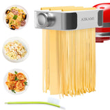 AIKAMI Metal Pasta Maker Attachment for Kitchenaid Stand Mixers 3 in 1 Set Includes Pasta Roller Spaghetti Cutter & Fettuccine Cutter and Cleaning Brush, Pasta Attachment AIKAMI
