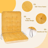 Non-Slip Rocking Chair Cushion, Premium Tufted Rocker Seat Back Pad with Ties, Sturdy &Comfort Thick Padding Pillow Chair Mat Cushions for Outdoor/Indoor Office Car Home Dining Room Kitchen Patio-Pink ChezMax