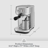 Breville the Bambino Plus Espresso Machine with Auto Milk Frother, Espresso Maker with Seconds Heat Up, Cappuccino & Latte Machine for Home, BES500BTR, Black Truffle Breville