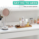 ALELION 11.7" Bathroom Vanity Tray for Counter - Acacia Wood Decorative Tray for Toilet Tank Makeup Perfume Jewelry Catchall Coffee Table - Wooden Kitchen Countertop Organizer for Soap Dispenser ALELION