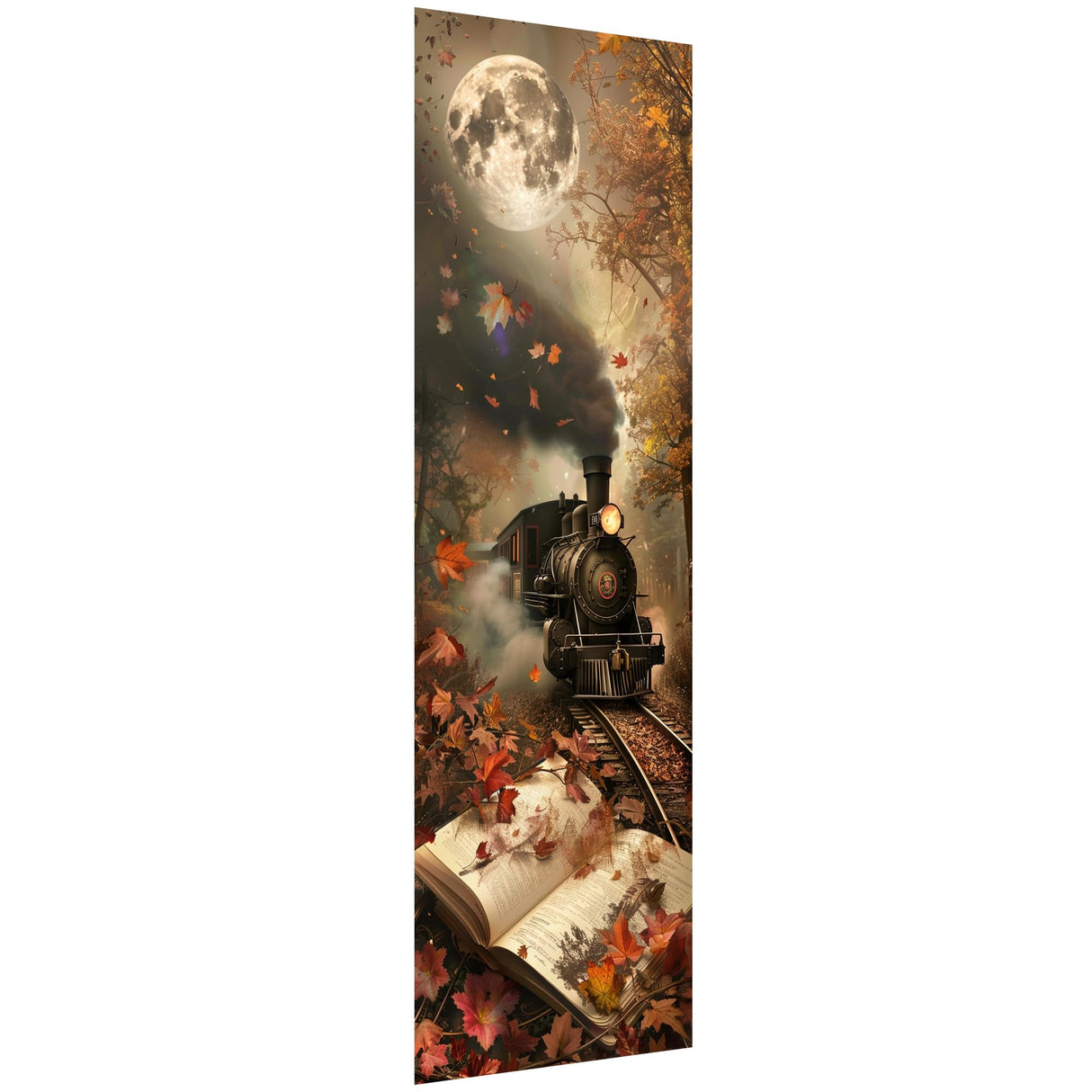 Kaliosy 5D Train Diamond Art Kits for Adults, DIY Large Size Landscapes Diamond Painting Full Round Drill Crystal Art - Craft Cross Stitch Embroidery for Home Wall & Office Decor 11.81x31.5 inch Kaliosy