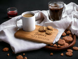 Personalized Tea & Biscuits Board - Engraved Wooden Serving Platter for Tea, Coffee, and Snacks, Ideal for Housewarming, Grandparent Gifts, and TRENDSHOPIC