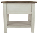 Signature Design by Ashley Bolanburg Farmhouse Square Two Tone End Table, Antique Cream Signature Design by Ashley