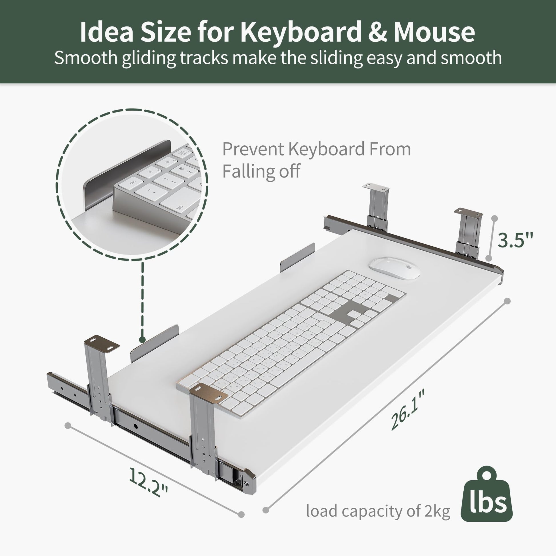 FEZIBO Standing Desk with Drawers, Adjustable Height Desk with Keyboard Tray, Stand Up Desk with Storage Shelf, 55 x 24 Inchs, White Top - WoodArtSupply