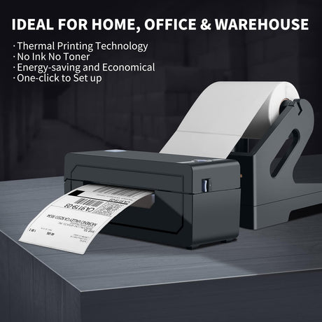 JADENS Bluetooth Thermal Shipping Label Printer – Wireless 4x6 Shipping Label Printer, Compatible with Android&iPhone and Windows, Widely Used for Ebay, Amazon, Shopify, Etsy, USPS JADENS