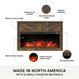 Ameriwood Home Farmington Wide Modern Farmhouse Mantel with Electric Fireplace, 49", Century Barn Pine Ameriwood Home