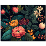 Colorful Flowers Adults' Paint-by-Number Kit - Beautiful Botanical Art on Canvas - Drawing Paintwork with Paintbrushes - Floral Paint by Numbers Art Crafts, 16"x20" TFIAVSIN