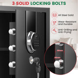 2.0 Cuft Biometric Safe Box, Fireproof Safe for Home with Digital Keypad and Spare Keys, Safety Box for Money, Documents, and other Valuables Thmosz