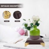 VICASKY Wooden Square Buddha Statue Stand Vintage Worship Table Display Pedestals Home Farmhouse Flower Pot Ornament Table Lamp Teapot Base Craft Display Stand 3.74" VICASKY