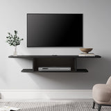 FITUEYES Floating Entertainment Center Wall Mounted Media Console TV Stand Component Shelf TV Wall Cabinet, Black FITUEYES