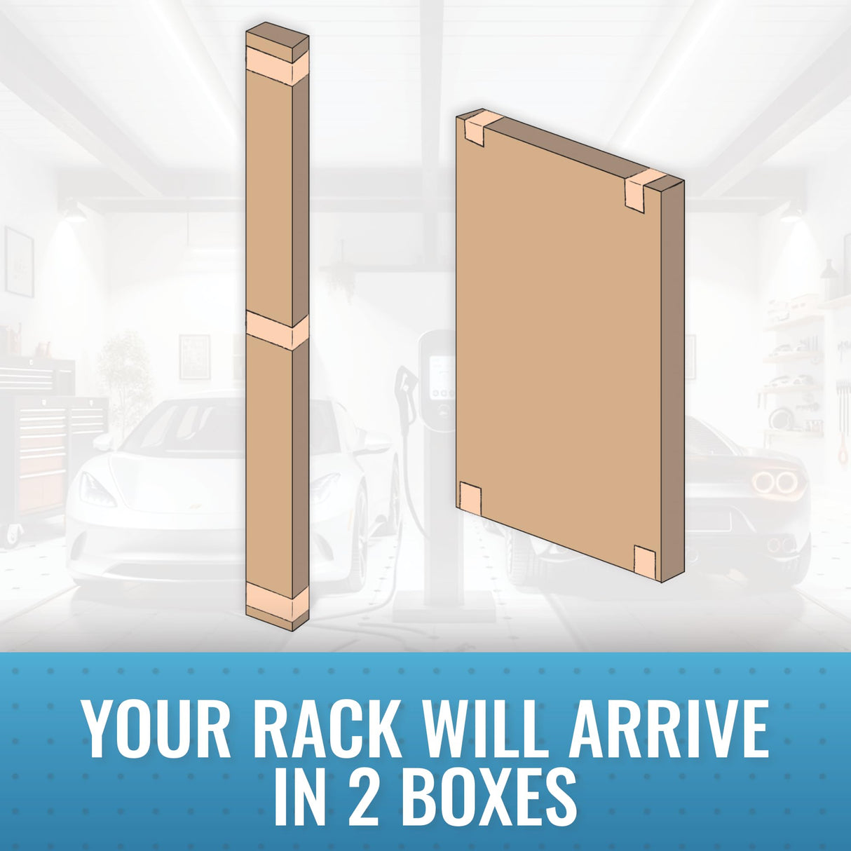 MonsterRax Overhead Garage Storage Rack 2x8, Ceiling Mounted Shelving, Adjustable Hanging Organizer, Heavy Duty Steel, 350 Pound Capacity, Color: Hammertone, Adjusts 24-45" from Ceiling MonsterRAX Storage Solutions