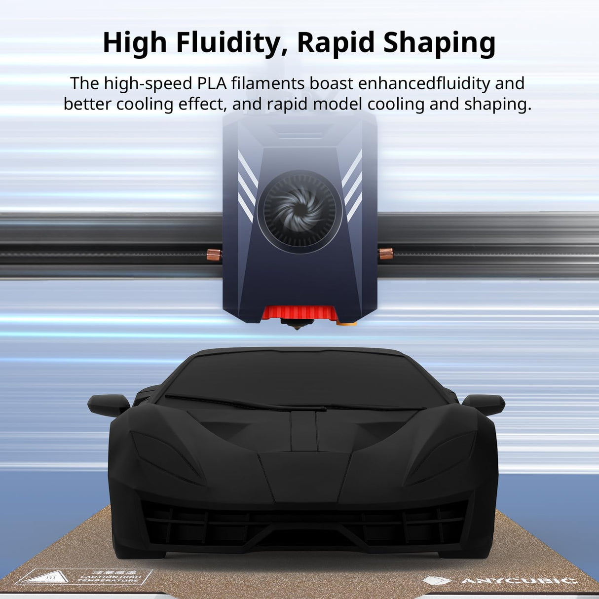 ANYCUBIC High Speed 3D Printer Filament 1.75mm Bundle, Rapid PLA Filament with High Prints Quality, Dimensional Accuracy +/- 0.02mm, Print with Most FDM 3D Printers, 1KG Spool, 2KG Black+Black ANYCUBIC