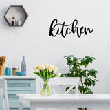 Maxdot Kitchen Metal Cutout Sign Word Wall Decor Farmhouse Kitchen Metal Word Wall Art Sign for Home Dining Room Restaurant,15.7 x 6.7 Inch (Black) Maxdot