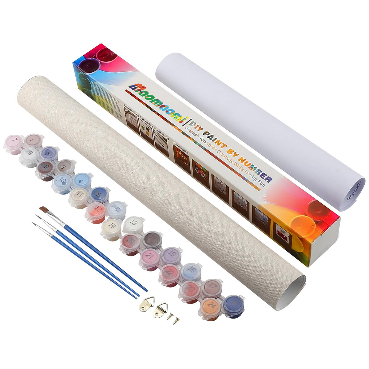 Maomaomi Paint by Numbers DIY Acrylic Painting Kit for Kids & Adults Beginner – 16" Wx20 L Colorful Cute Cat Pattern Maomaomi