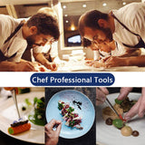 5 Pcs Kitchen Fine Tweezers Tongs, Stainless Steel Food Tongs Set, Professional Kitchen Long Tongs for Cooking,Repairing,Sea food,BBQ,Multi-use(12"and 6.3") Tangoowal