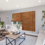 26" 34" 36" 40" 42" 46" 48" 54" 60" 66" 72" Wide, Blackout Bamboo Roll Up Shade For Outdoor Patio Privacy, Bamboo Roller Blind With Lift, Cordless Bamboo Roman Window Curtain For Balconies(36"W x 84"H ZXBMYLV