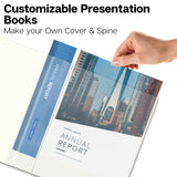 Dunwell Binder with Plastic Sleeves 48-Pocket (Ivory) - Presentation Book, 8.5 x 11 Portfolio Folder with Clear Sheet Protectors, Displays 96-Page Documents, Certificates, Important Papers Dunwell