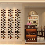 X-cosrack DIY 12 Bottles Wall Mounted Wine Rack, Detachable Wine Storage Organizer, Used Alone or A Set of 4, Wall Wine Display, for Kitchen, Dining Room, Bar, Wine Cellar X-cosrack