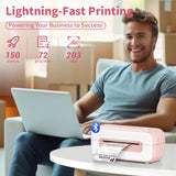 Phomemo Bluetooth Thermal Shipping Label Printer, 2025 Upgrade 4x6 Desktop Thermal Label Printer for Shipping Packages/Small Business/Office/Home, for Amazon, Ebay, Shopify, Etsy, UPS, FedEx - Pink Phomemo