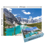 BEDUKE Jigsaw Puzzles for Adults 1000 Pieces Banff National Park Canada Rocky Mountain 1000 Piece Puzzle Thick Sturdy Cardboard Precise Interlocking Age 14+ Family Game BEDUKE