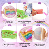 FASHEWELRY 8pcs Rainbow Diamond Painting Coaster Kit Diamond Art Crafts LGBT Pride Diamond Dot Coasters for Beginners, Adults FASHEWELRY