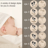 Mayyi Newborn Birth Announcement Sign,Personalized Newborn Handprint and Footprint Sign,Custom Engraved Wooden Baby Name Sign,Newborn Photo Props, Mayyi