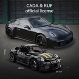 CaDA C63006W 1:10 Scale RUF GT RC Car Kit - DIY Assembly Building Blocks Set and STEM Educational Toy for Kids & Adults (8+ Years)⁠⁣ CaDA