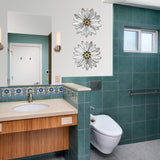 YEAHOME Metal Farmhouse Boho Wall Art, 2 Set 11" Galvanized Wall Decor for Bedroom & Outdoor YEAHOME