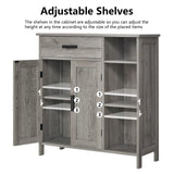 WEENFON Storage Cabinet, Bathroom Cabinet with Drawer, Coffee Bar Cabinets with Doors and Shelves, Freestanding Cupboard for Living Room, Grey UNSNG086CV1 WEENFON