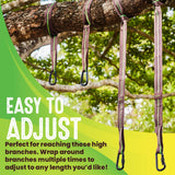 Swurfer Tree Swing Hammock Straps –Hanging Kit for Hammock, Tree Swings, Durable, Weatherproof, Rust Free, Secure Lock Snap Carabiners Included, Weight Limit 2200 lbs Per Strap (3 Feet - 2 Straps) Swurfer
