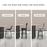 Signature Design by Ashley Mirimyn Farmhouse 23.63" Counter Height Bar Stool with Woven Wicker Seats, 2 Count, Green & Light Brown Signature Design by Ashley