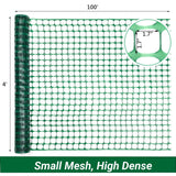 DOEWORKS Safety Fence, 4 x 100 FT Green Plastic Mesh Fence Roll Barrier Netting for Construction Fencing Animal Fencing Garden Fencing and Event Fencing DOEWORKS