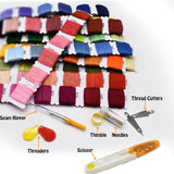 Embroidery Floss Thread Kit 100％ Cotton Floss Bobbins and Cross Stitch Kit Bracelets Floss Crafts Floss (96 Color) Renashed