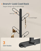 SONGMICS HOME Set of 2 Wall-Mounted Coat Racks, Wall Hooks, Branch-Look Racks with 14 Hooks, Ball Tips, for Clothes, Hats, Bags, Ink Black URCR036B01 SONGMICS HOME