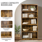 Contemporary 5-Tier Wooden Bookshelf by YRLLENSDAN for Stylish Storage Solutions YRLLENSDAN