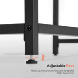 VASAGLE Computer Desk, Gaming Desk, Home Office Desk, for Small Spaces, 19.7 x 31.5 x 29.5 Inches, Industrial Style, Metal Frame, Rustic Brown and Black ULWD038B01 VASAGLE